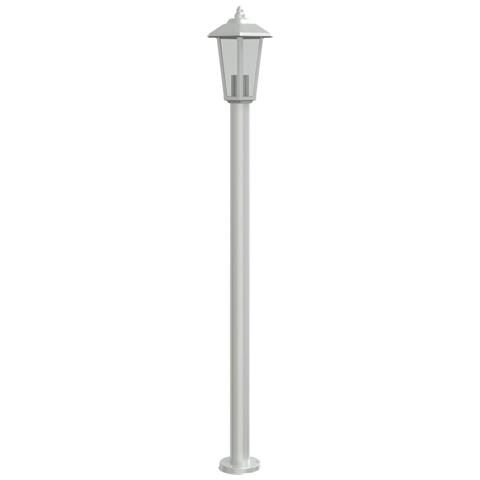 Lampada Da Terra Per Esterni Argento 120 Cm In Acciaio Inox - Foto 2
