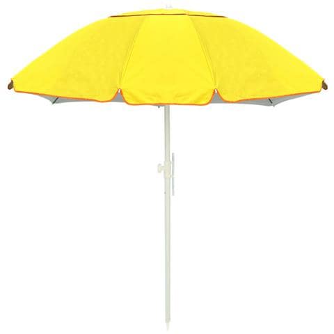 Ombrellone Spiaggia Mare Portatile Palo Reclinabile Tinta Unita Modello Caprera Diametro 220 Giallo - Foto 1