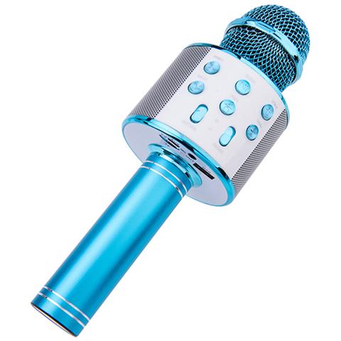 Microfono Karaoke Bluetooth Registrazione E Slot Per Scheda Micro-sd, Verde Petrolio - Foto 1