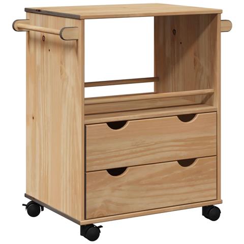 Carrello da Cucina OTTA 59x45x80 cm in Legno Massello di Pino - Foto 1