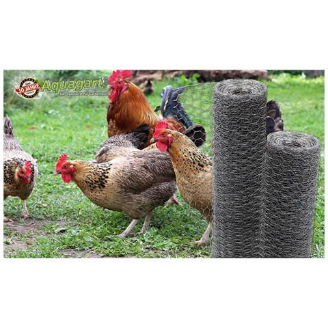 120m Rete Metallica Esagonale, Rete Per Polli, Gabbia Per Conigli, Recinzione Per Conigli 50cm 25mm X 25mm - Foto 2