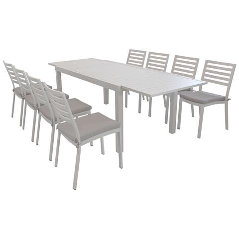 Dexter - Set Tavolo In Alluminio Cm 160/240 X 90 X 75 H Con 8 Sedie Dexter - Foto 1