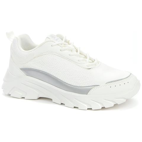 White Casual Closed Sport Shoe Sneakers Tessile Scarpe Donna Bianco Eu 36, 437008/10-04 - Foto 1