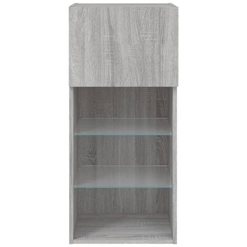 Mobile TV con Luci LED Grigio Sonoma 40,5x30x90 cm - Foto 2