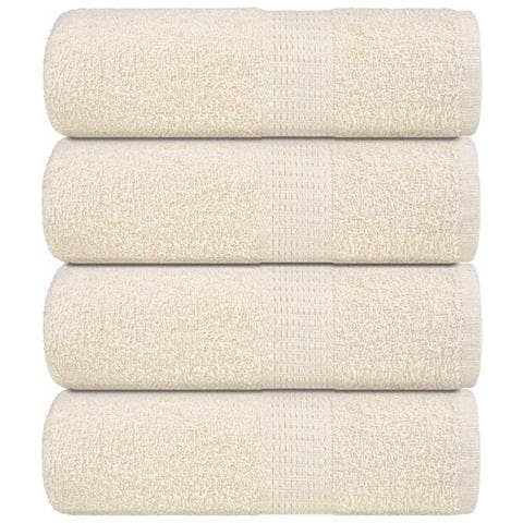 Asciugamani Ospiti 4 Pz Crema 30x50 Cm 360 G/m 100% Cotone - Foto 1