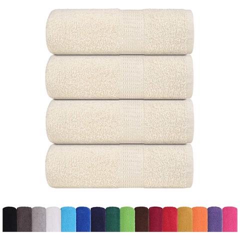 Asciugamani Ospiti 4 Pz Crema 30x50 Cm 360 G/m 100% Cotone - Foto 2