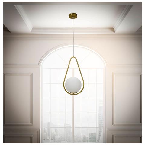 Lampada A Sospensione Mf81 - Oro - Metallo - 24x20x46 Cm - Foto 8