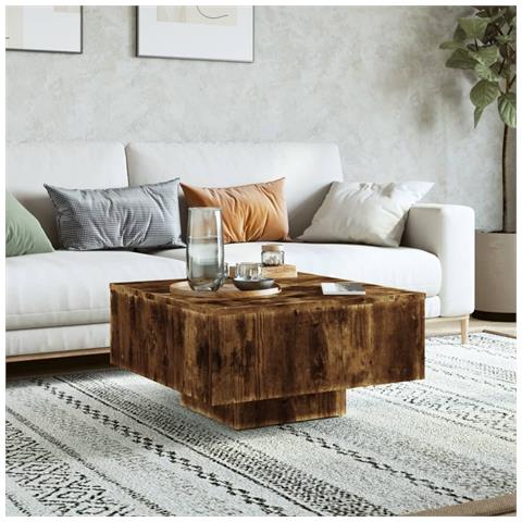 Tavolino Rovere Fumo 60x60x31,5 Cm In Legno Multistrato - Foto 2