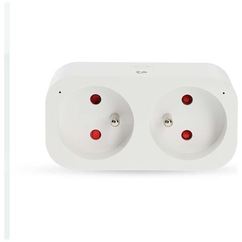 Presa Doppia Smartlife Ip21 Wattmeter 3680w Tipo E Wi-fi Connected Francia, Bianco - Foto 2