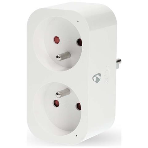 Presa Doppia Smartlife Ip21 Wattmeter 3680w Tipo E Wi-fi Connected Francia, Bianco - Foto 1