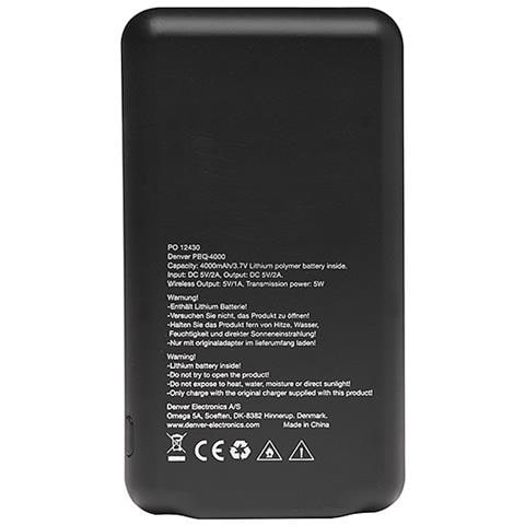 PBQ-4000 Polimeri di litio (LiPo) 4000 mAh Carica wireless Nero - Foto 2
