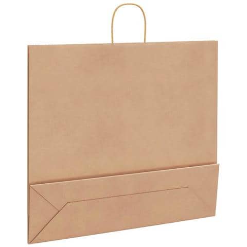 Sacchetti di Carta 250 pz con Manici Marrone 54x15x49 cm - Foto 9