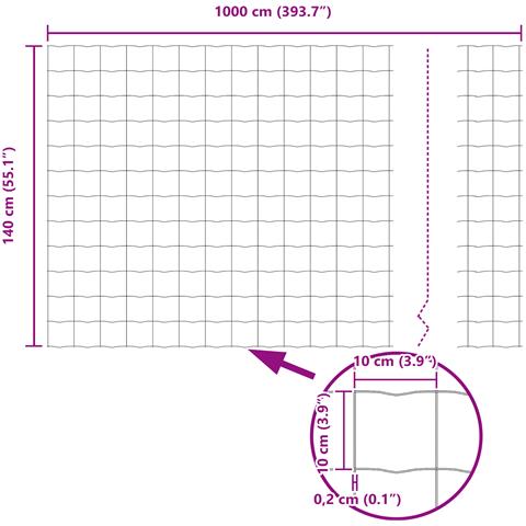 Recinzione Euro 1.4x10 m Acciaio Zincato - Foto 8