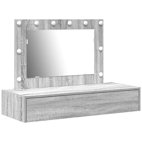 Toeletta da appendere  con luci a LED Grigio Sonoma - Foto 1