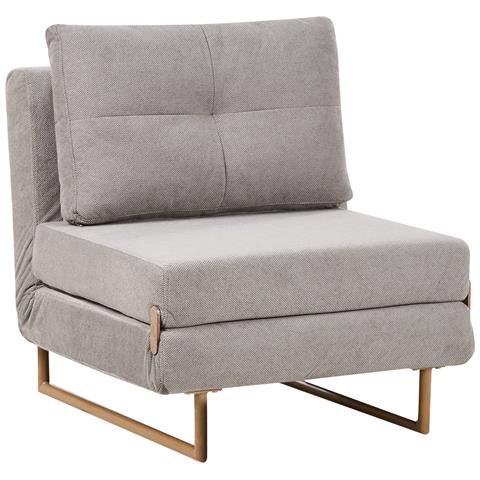 Divano Letto Singolo Jerslev Tessuto Grigio - Foto 2