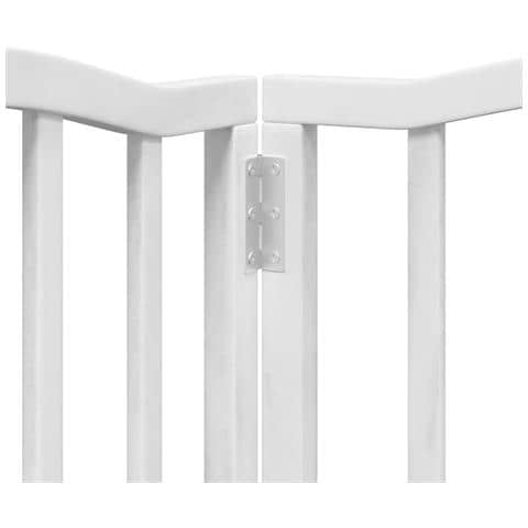 Cancello Cani Porta Pieghevole Bianco 12 Pannelli 600 cm Pioppo - Foto 9