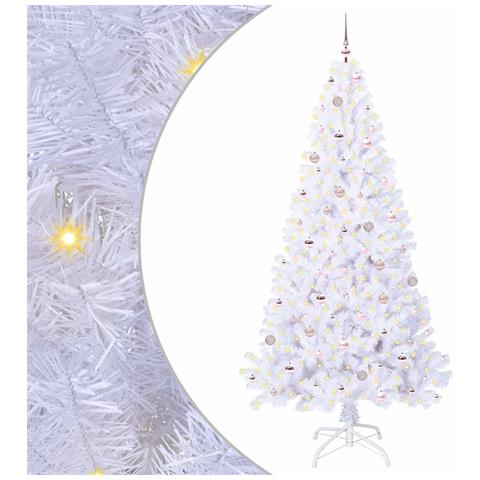 Albero di Natale artificiale Bianco 240 cm PVC e Acciaio - Foto 1