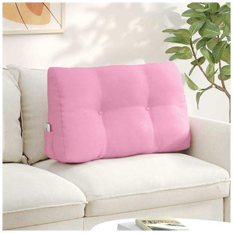 Cuscino per Schiena Rosa 80 x 24 x 50 cm Tessuto - Foto 2