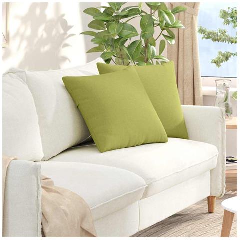 Cuscini da Divano 2 pcs Verde chiaro 50 x 50 cm Tessuto - Foto 2
