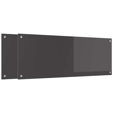 Rivestimento da Cucina 2 pcs Grigio scuro 110 x 40 cm - Foto 1