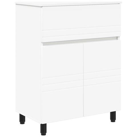 Mobiletto da bagno Bianco 60 x 35 x 80 cm Legno ingegnerizzato - Foto 1