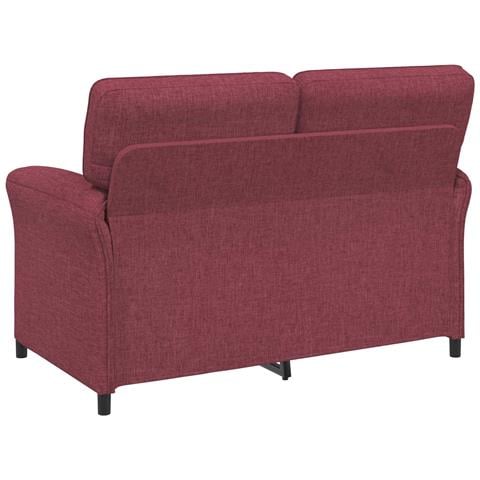 Set di divani 2 pz Rosso Vino Tessuto - Foto 2