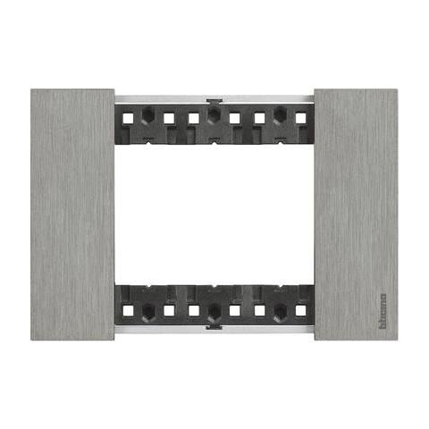 Placca Living Now 3 Moduli Colore Acciaio Ka4803zg - Foto 1