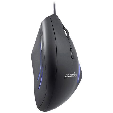 Perimice-508 Mouse Ergonomico Ottico Ergonomico, Rotella Di Scorrimento Integrata Nero - Foto 1