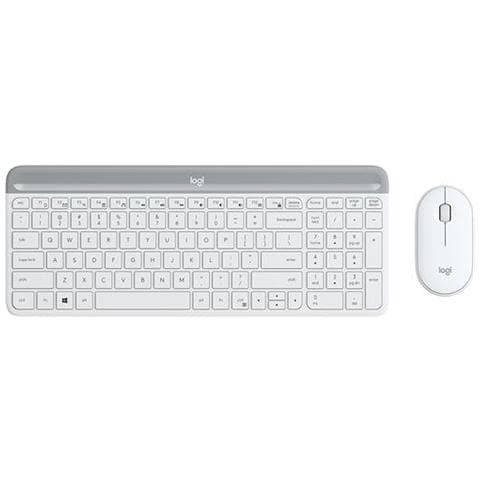 Tastiera e Mouse USB 920-009201 per Casa e Ufficio (Layout Nordica) Colore Bianco - Foto 1
