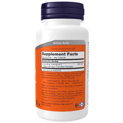 L-carnitine 500mg - 60 Capsule - L-carnitina - Foto 3