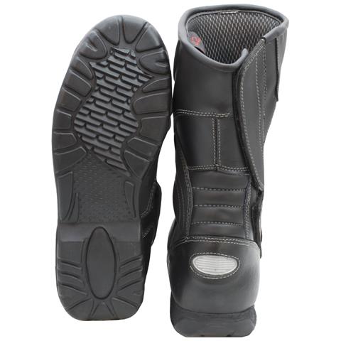 Stivali Calzature Moto Scooter Città Touring Impermeabile Pelle Nero 40 - Foto 2