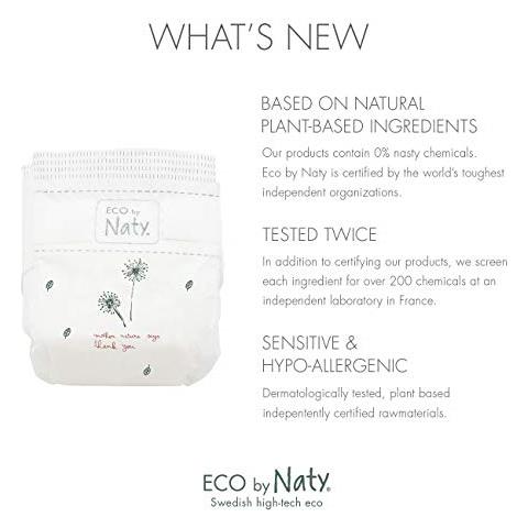 Eco Da Naty Pannolino Ecologico Premium Basata Vegetale Con Lo 0% Di Plastica A Base Di Petrolio Sulla Pala Taglia 4 718 Kg 156 Pannolini - Foto 2