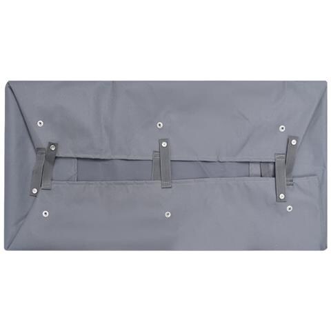 Telo per Carrello da Giardino Grigio Scuro 86x46x22 cm Tessuto - Foto 2