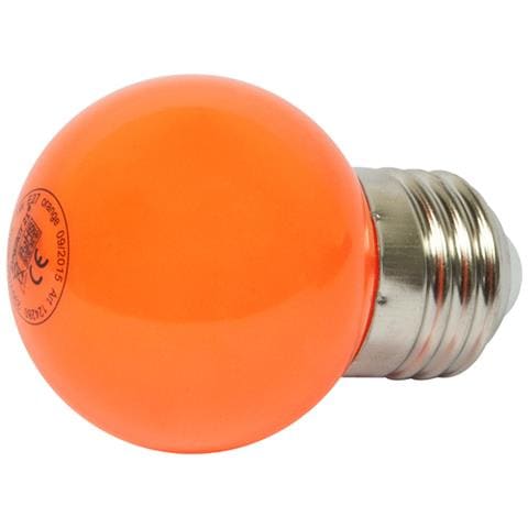 Lampadina LED Goccia Lucida Arancione 1W Attacco E27 Luci di Natale - Foto 1