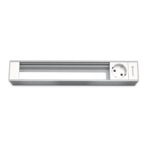 Module Panel For 6 Plates - Steckdosengehuse - Oberflchenbndig Montierbar - Strom - Eloxiertes Aluminium - Foto 1