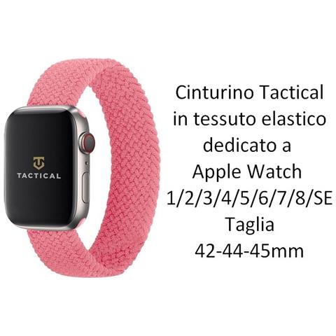 Cinturino Xl 785s Originale Braided String Per Apple Watch 1-2-3-4-5-6-7-se 42 44 45mm Rosa - Foto 2