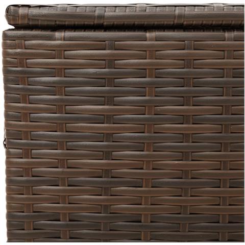 Contenitore Da Giardino Con Ruote Marrone 190l In Polyrattan - Foto 2