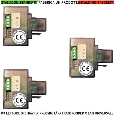 Toppa Tre Lettori Chiavi Di Prossimità Trasponder Rifd Rj45 Da Inserire Su Presa Lan Modulo 501-3 Universale Di Qualsi - Foto 1