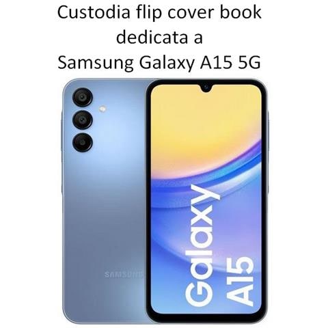 Custodia A Libro Fancy Book Cover Case Per Samsung Galaxy A15 4g - A15 5g Black - Foto 2