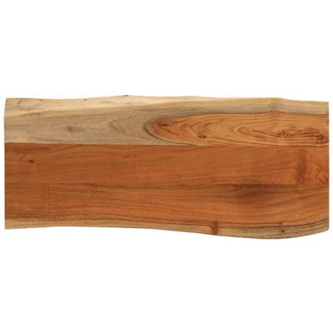 Piano Tavolo 100x40x3,8 Cm Rettangolare Legno Acacia Bordi Vivi - Foto 1