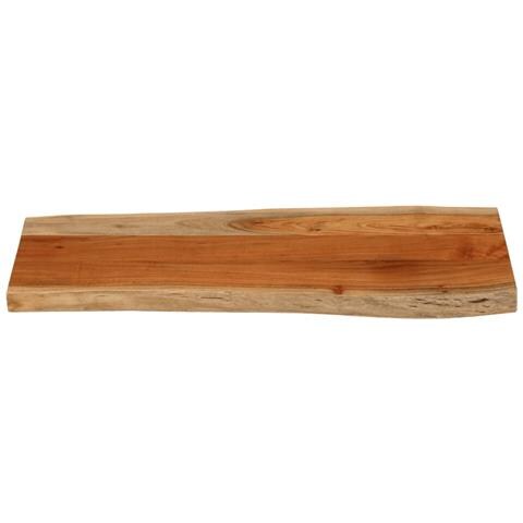 Piano Tavolo 100x40x3,8 Cm Rettangolare Legno Acacia Bordi Vivi - Foto 3