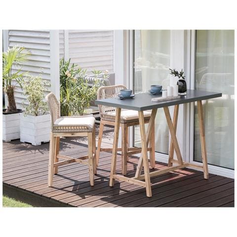 Set Di Tavolino E Sedie Legno Chiaro Talamone - Foto 1