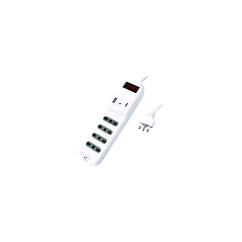 Md-pm102 Multipresa 4 Posti Bpasso Con Interruttore + 2 Usb 1 X Usb-a 1 X Usb C Con Protezione Termica Bianca - Foto 1