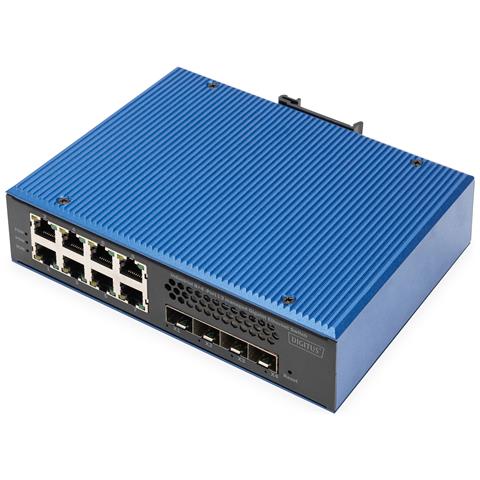 Switch industriale Gigabit Ethernet gestito con 8 + 4 porte di uplink 10G L3 - Foto 1