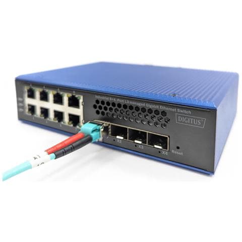 Switch industriale Gigabit Ethernet gestito con 8 + 4 porte di uplink 10G L3 - Foto 2
