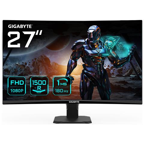 Monitor Da Gaming Curvo Gs27fc 27"" Fhd - 1920 X 1080 (fhd), 180hz, 1ms, 250 Cd /mâ², Freesync Premium, Pronto Pe - Foto 1