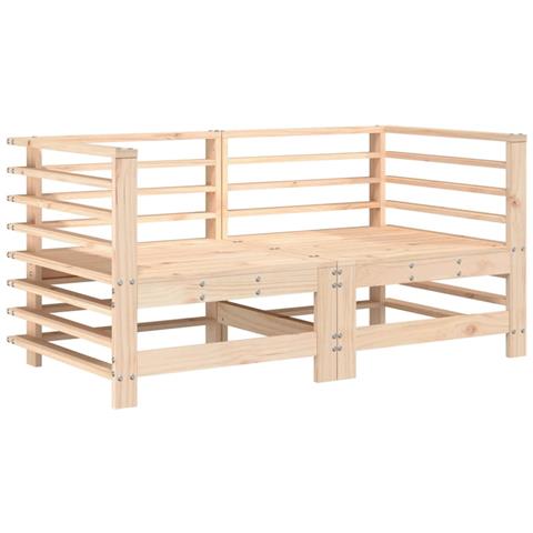 Set Salotto Da Giardino 6 Pz In Legno Massello Di Pino - Foto 3