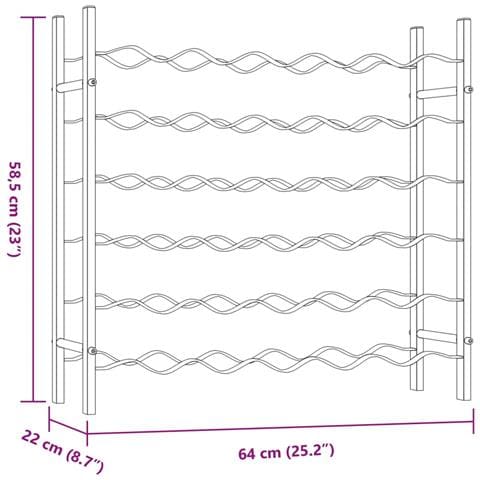 Lusso Casadino -  Portabottiglie Per 36 Bottiglie Metallo Bianco - Foto 8