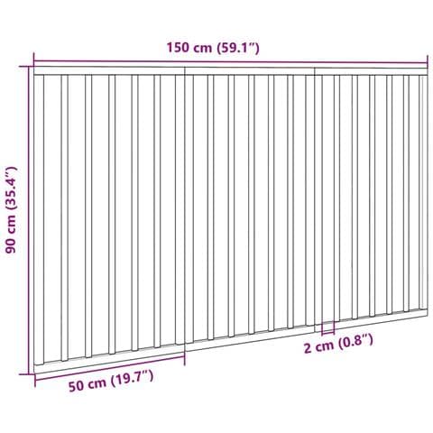 Cancello per Cani Pieghevole 3 Pannelli Bianco 150 cm Pioppo - Foto 9