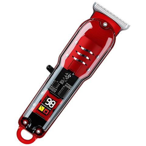 Tagliacapelli Professionale Con Display Led, Lama In Acciaio, Cordless, Batteria 500mah Red - Foto 2